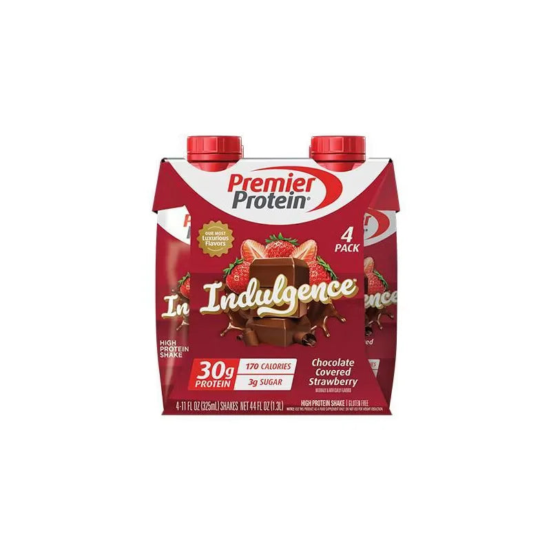 Premier Protein Indulgence 30g Protein Shake Chocolate Strawberry Non-Caffeinated - 11oz/4pk