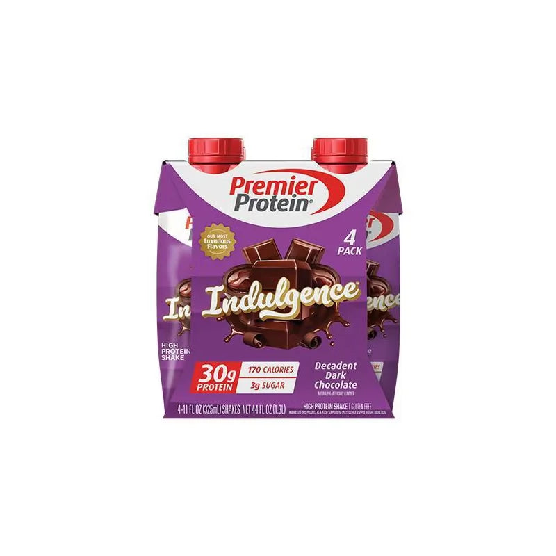 Premier Protein Indulgence 30g Protein Shake Decadent Chocolate Non-Caffeinated - 11oz/4pk